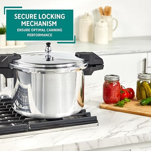 Miniatura 5 de Mirro 92116 Polished Aluminum 5 / 10 / 15-PSI Pressure Cooker / Canner Cookware, 16-Quart, Silver