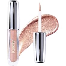 Champagne Gold Shimmer Liquid Eyeshadow, High Pigmented Long Lasting, Buildable Blendable Eye Color, Precision Angled Applicator, Vegan Cruelty-Free, 0.078 oz