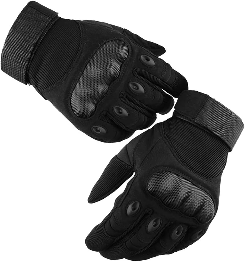 Motorbike Gloves, Motorcycle Riding Gloves Full Finger Motorcycle Gloves Men, Touch Screen ATV Riding Gloves Motorcycle Mens (Black, XL)