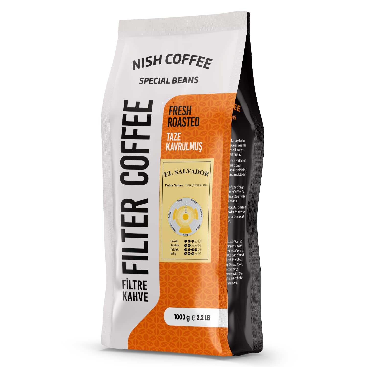 Nish Filtre Kahve El Salvador 1 Kg-Öğütülmüş