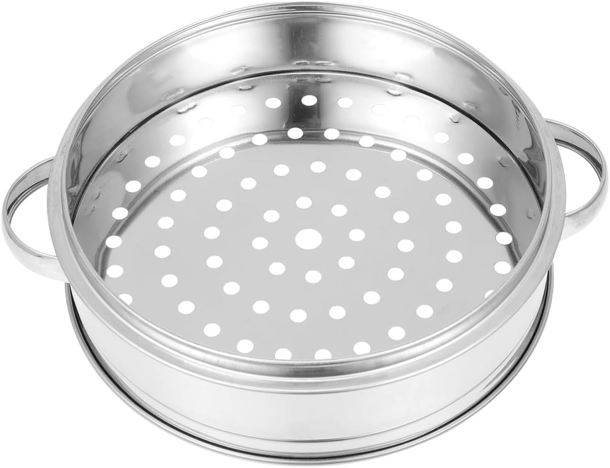 STOBAZA Stainless Steel Steamer Basket 8.66 in Food Steaming Basket for Rice Eggs Sweet Potatoes Fish Seafood Corn Dishwasher Safe Compact Kitchen Cooking Accessory