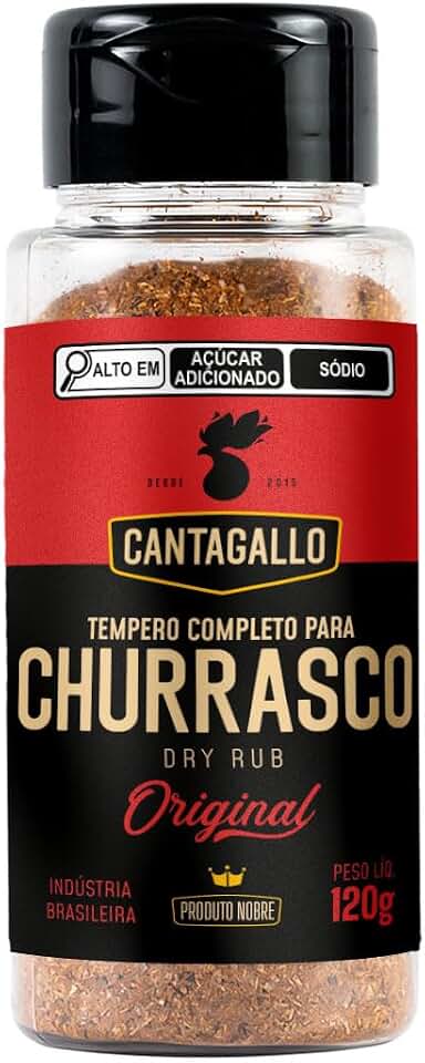 CANTAGALLO TEMPERO COMPLETO PARA CHURRASCO ORIGINAL (DRY RUB) - POTE 120g