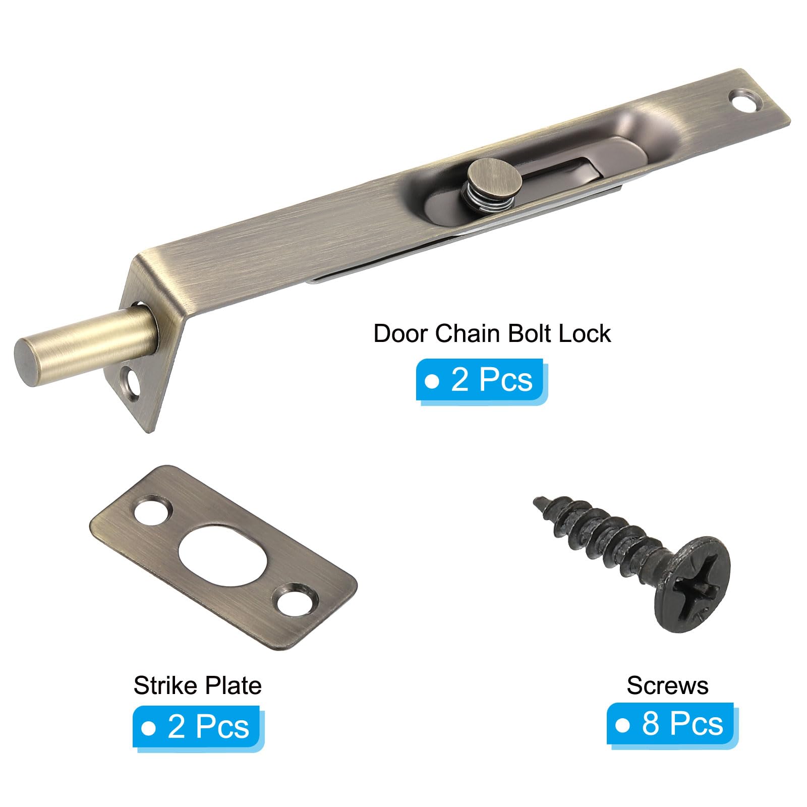 PATIKIL Flush Bolt 6" x 0.71" - Image 3