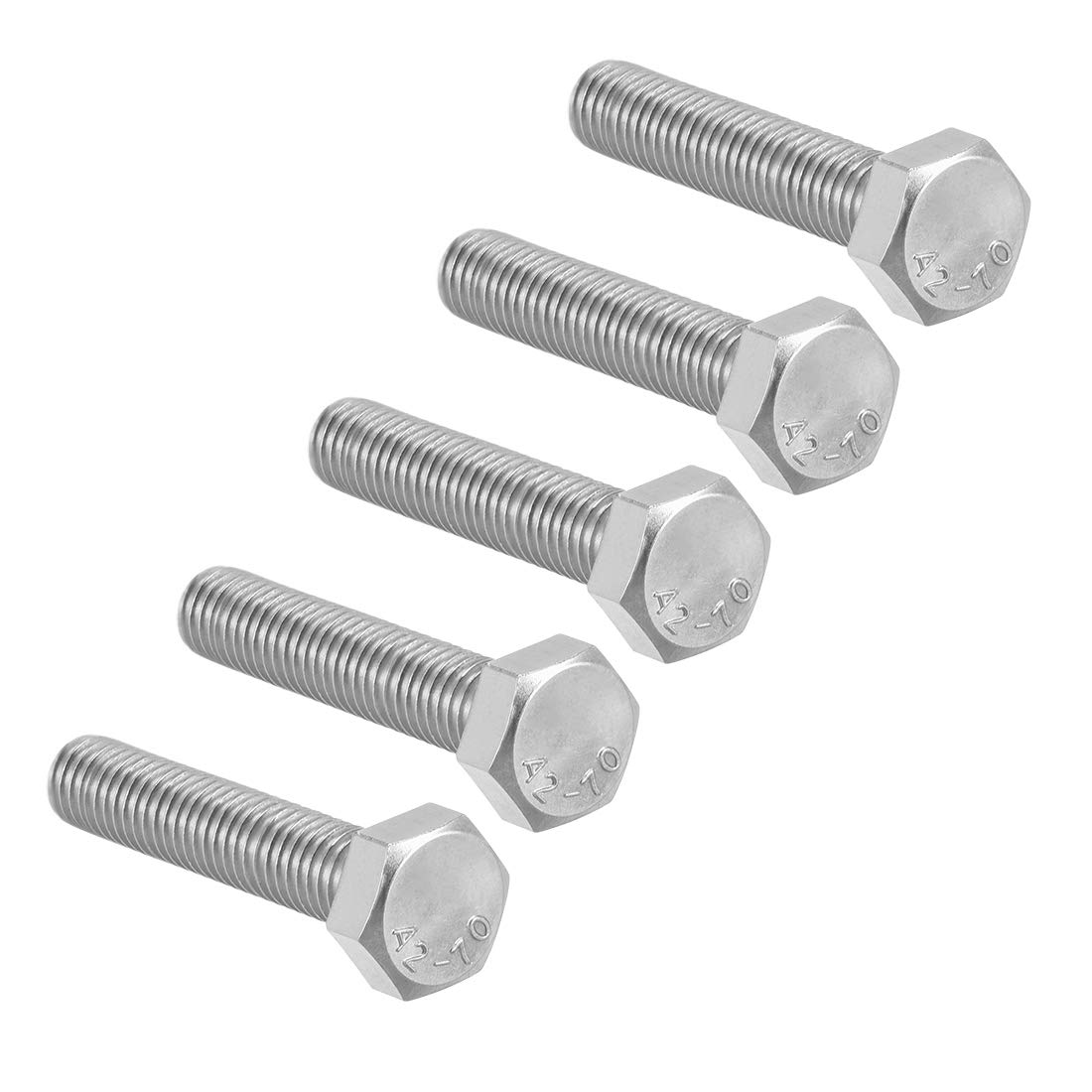 uxcell M8x35mm Hex Bolts 304 Stainless Steel Hexagon Screw Bolt 5pcs