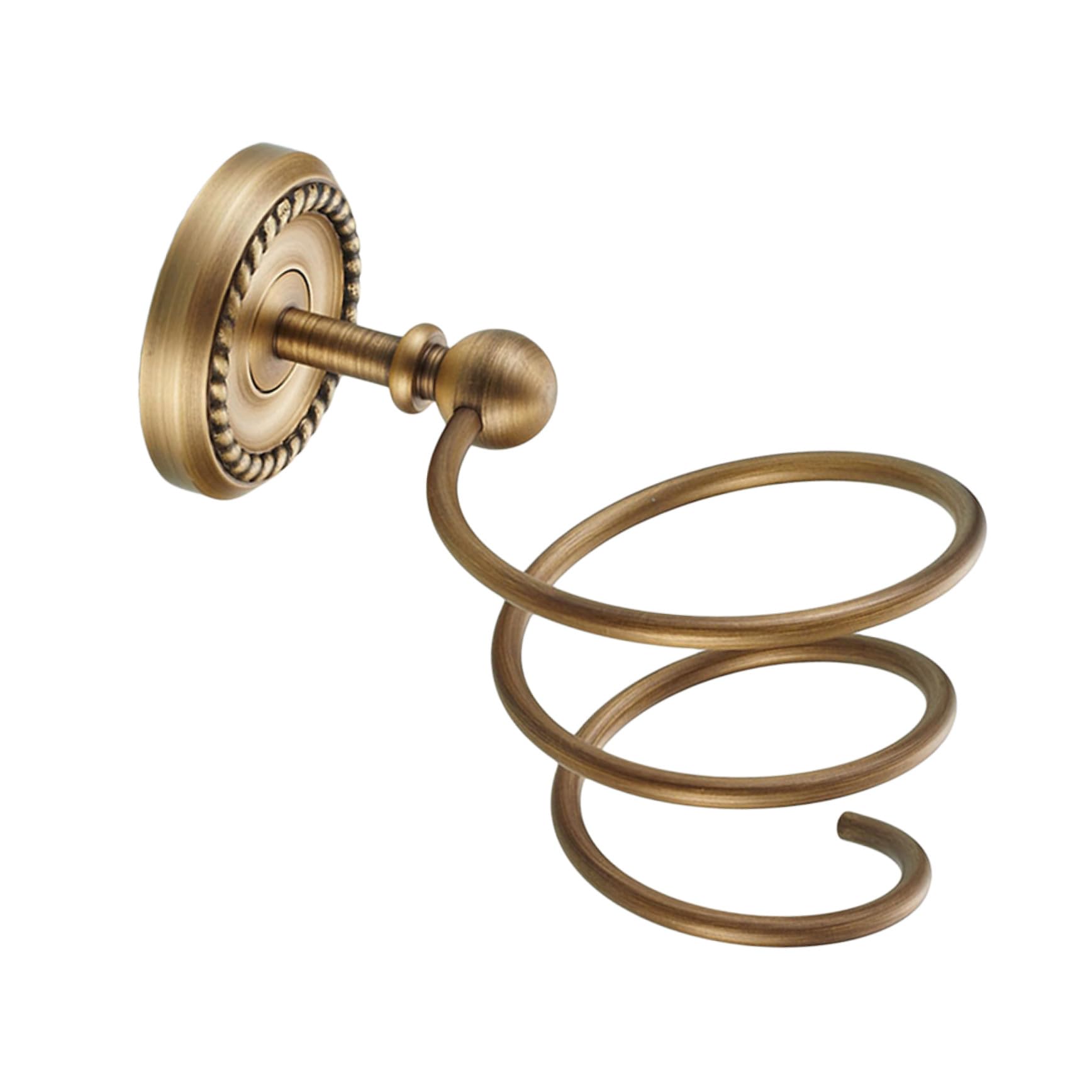 Alipis Mensola Porta Asciugacapelli in Ottone Antico da Parete, Portasciugamani e Organizer Phon per Bagno, Mensola Portaoggetti a Parete Resistente per Accessori Styling Chioma