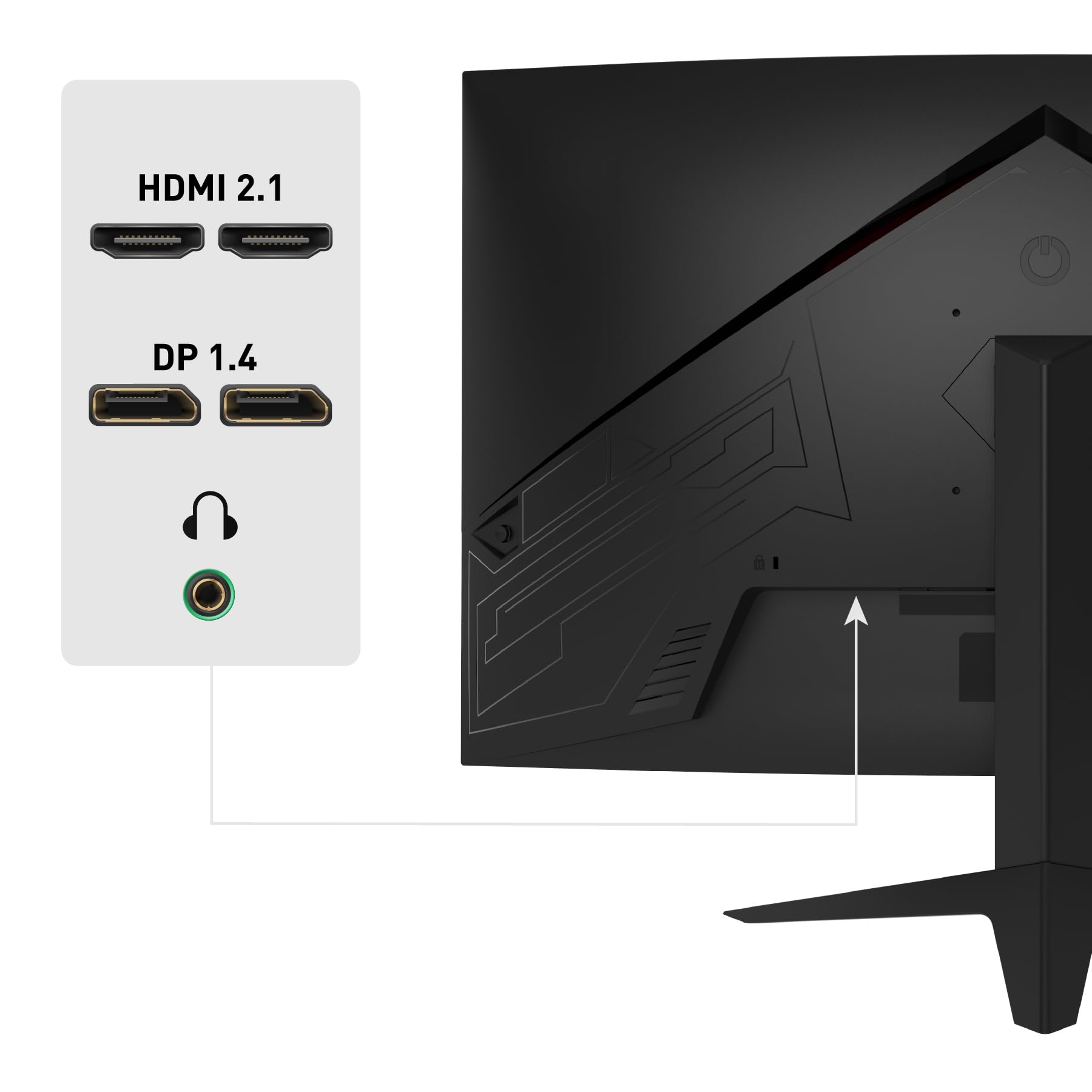 ODYS Gaming Monitor XP32-X 32 Zoll Curved 1500R 180 Hz WQHD 1 ms HDR FreeSync G-Sync HDMI DP