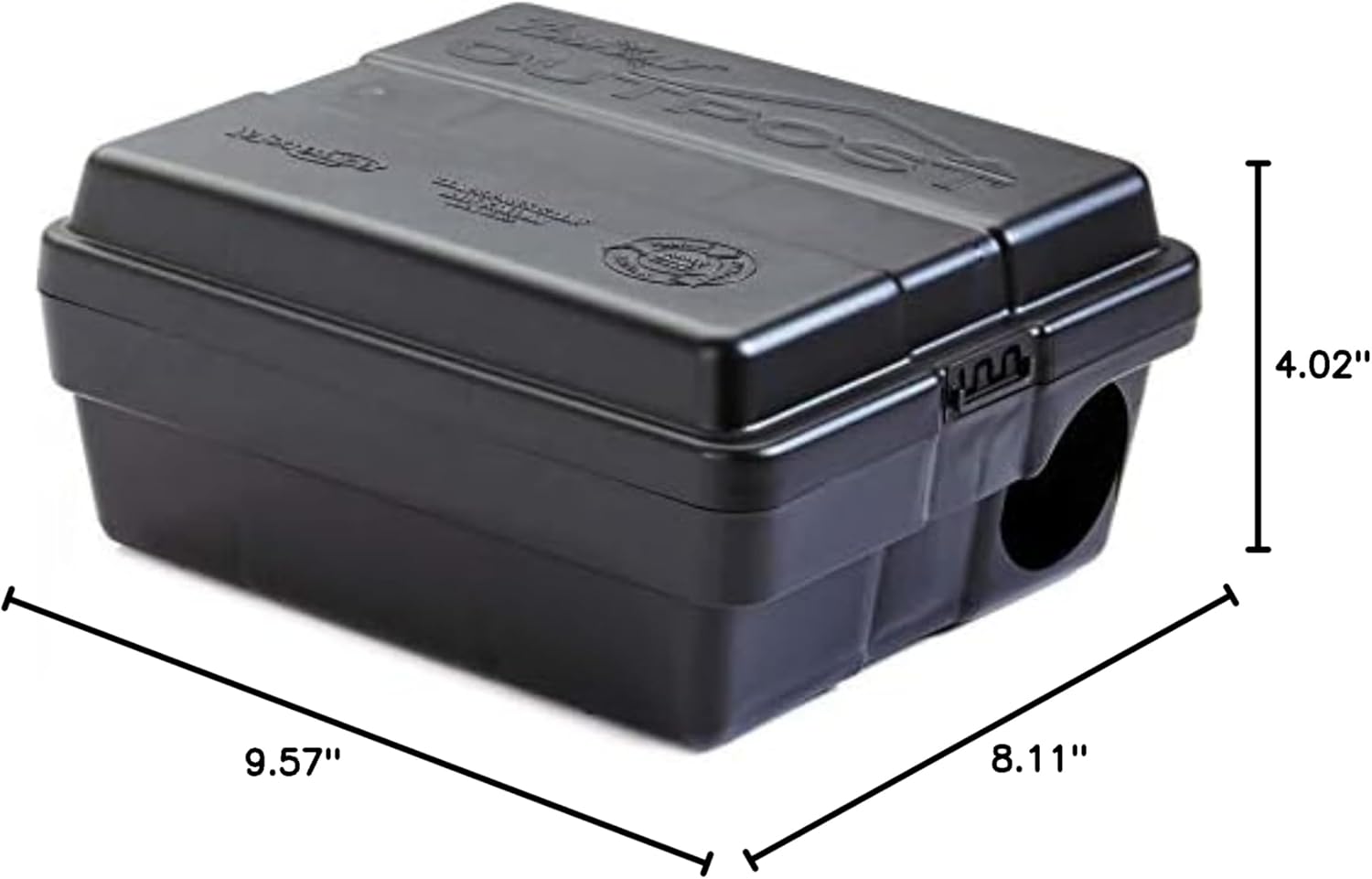 6pack Outpost Rat Bait Station | Single Station Targets Small Mice Up to Large Rats | Position Horizontal or Vertical | Made in USA