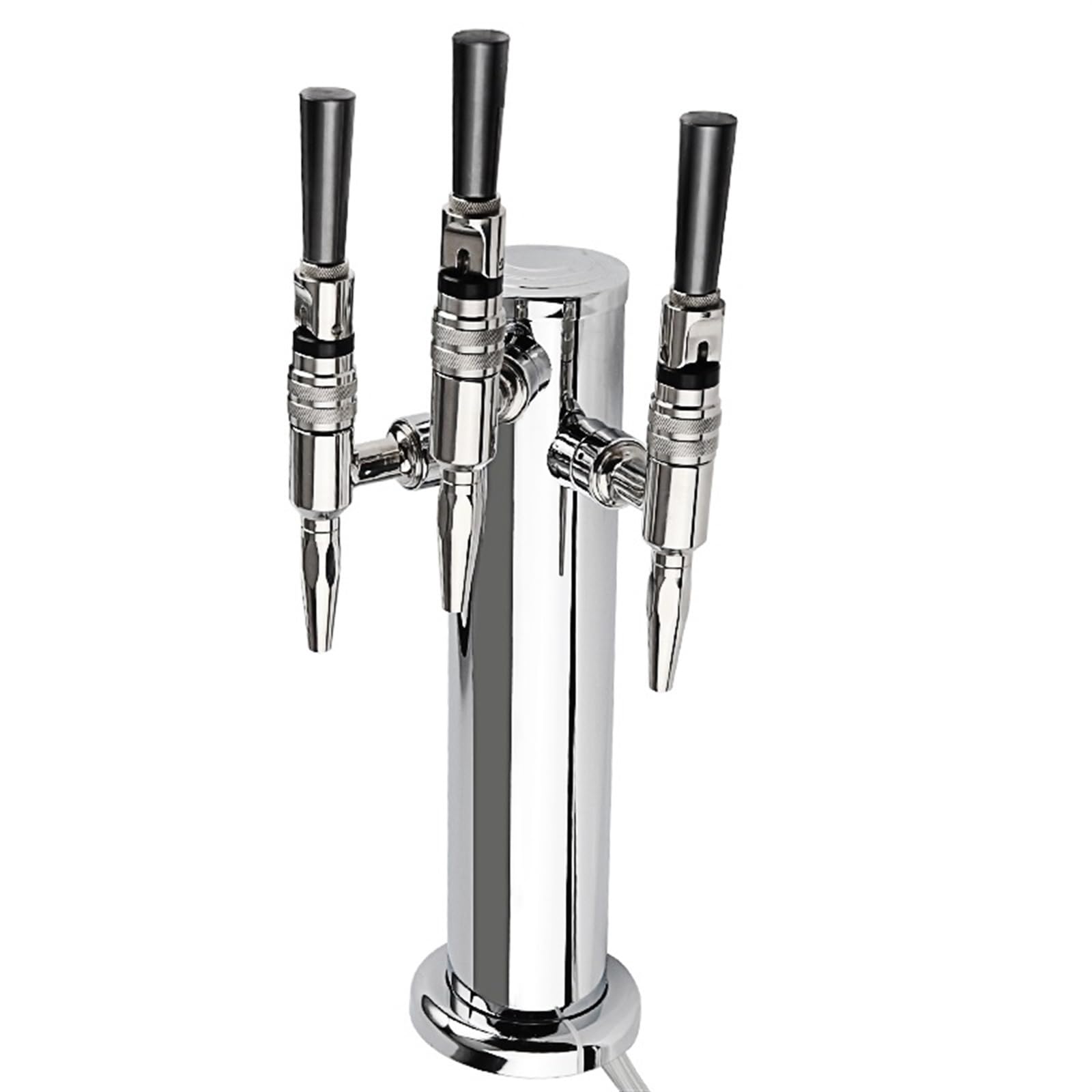 Dispensador de Cerveza para Bares caseros, Torres de Cerveza de Barril de 3 vías, Columna de Cerveza de Barril Pulida a Espejo, Accesorios de Acero Inoxidable para Barra de Cerveza.