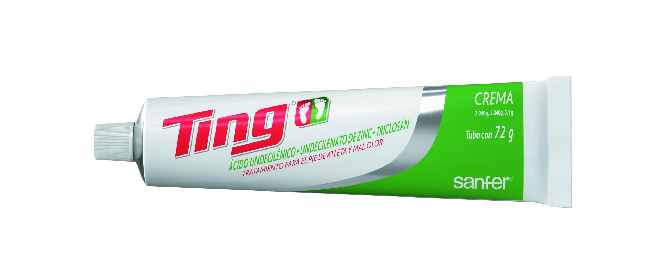 Ting Crema, Antimicótico para pie de atleta, úsalo todos los días, 72 gr