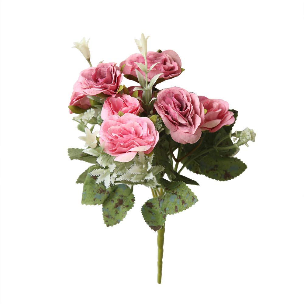 Wogo Artificial Flower Wild Rose Plant for Wedding Decor Table Centerpieces Party Home Decorations