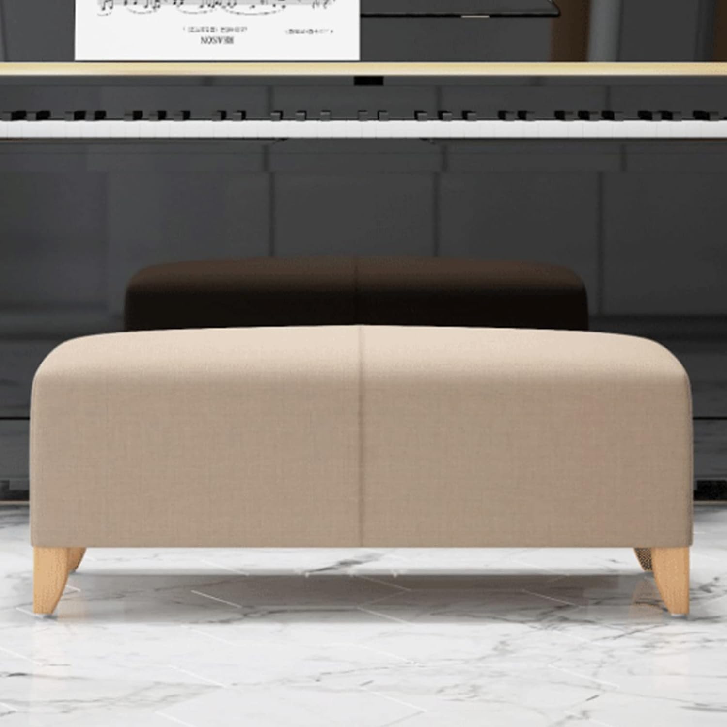 Tabouret à langer robuste et compact avec assise rembourrée verte