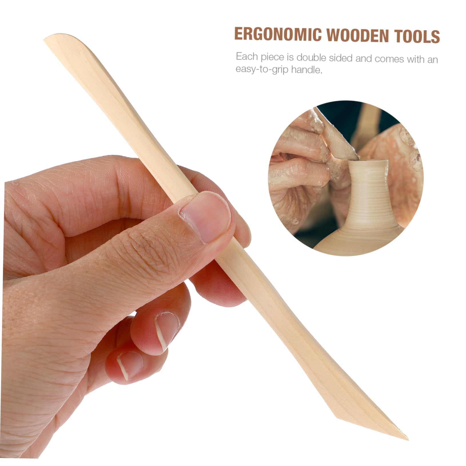 HOMSFOU Legno Metallo Kit Strumenti Scultura Argilla 14 Pezzi