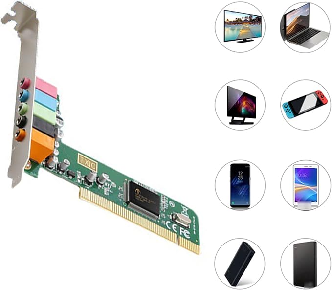Tarjeta de sonido PCI 5.1 SaditY 4 canales miniatura 7