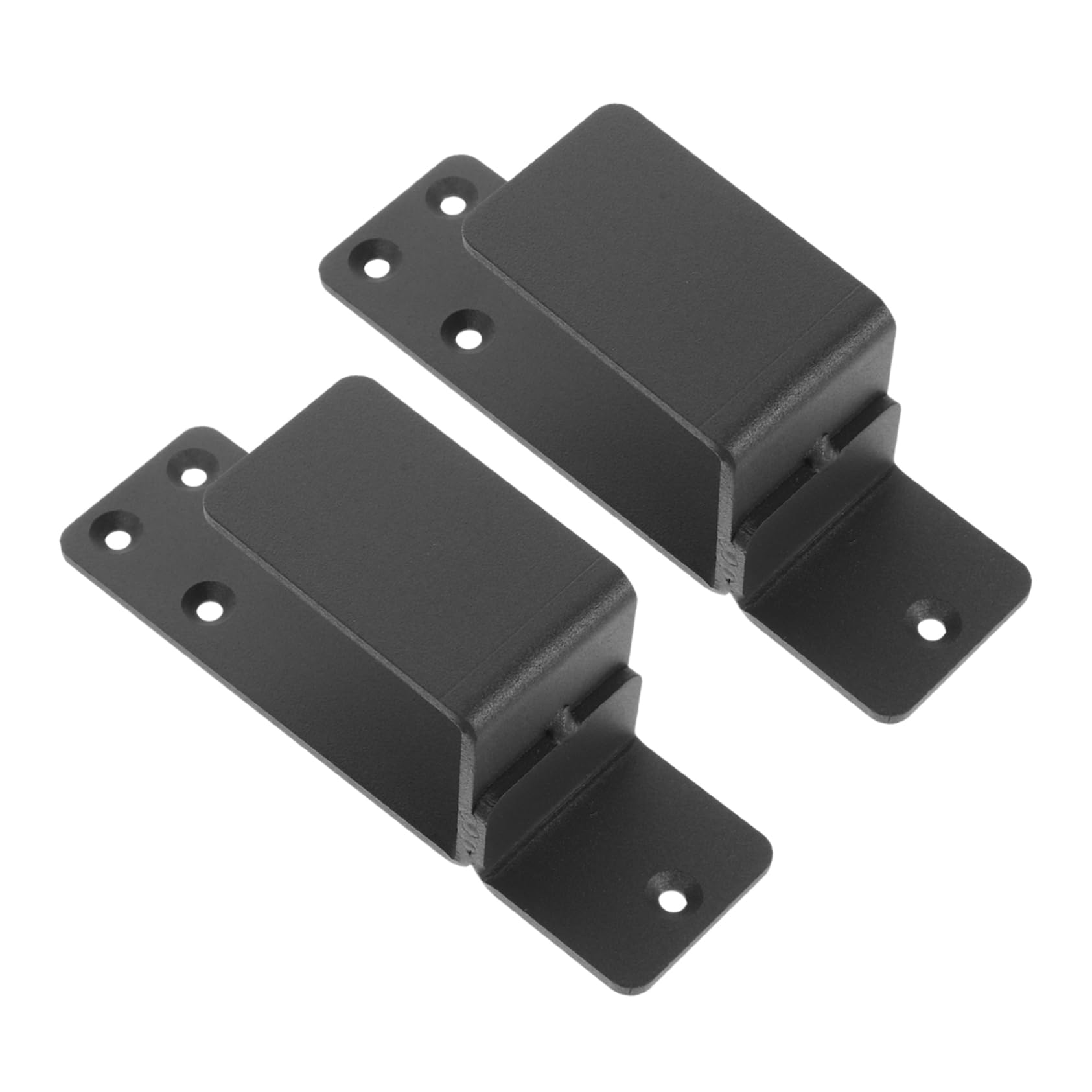 Supports U robustes de porte de grange en acier noir pour quincaillerie