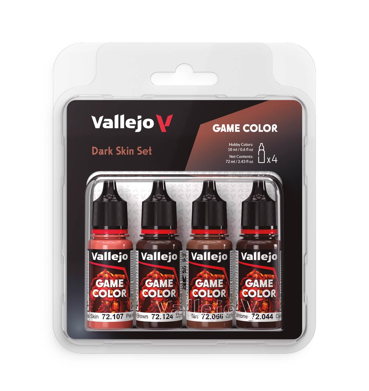 AV Vallejo Game Color Set - Dark Skin Colors (x4)