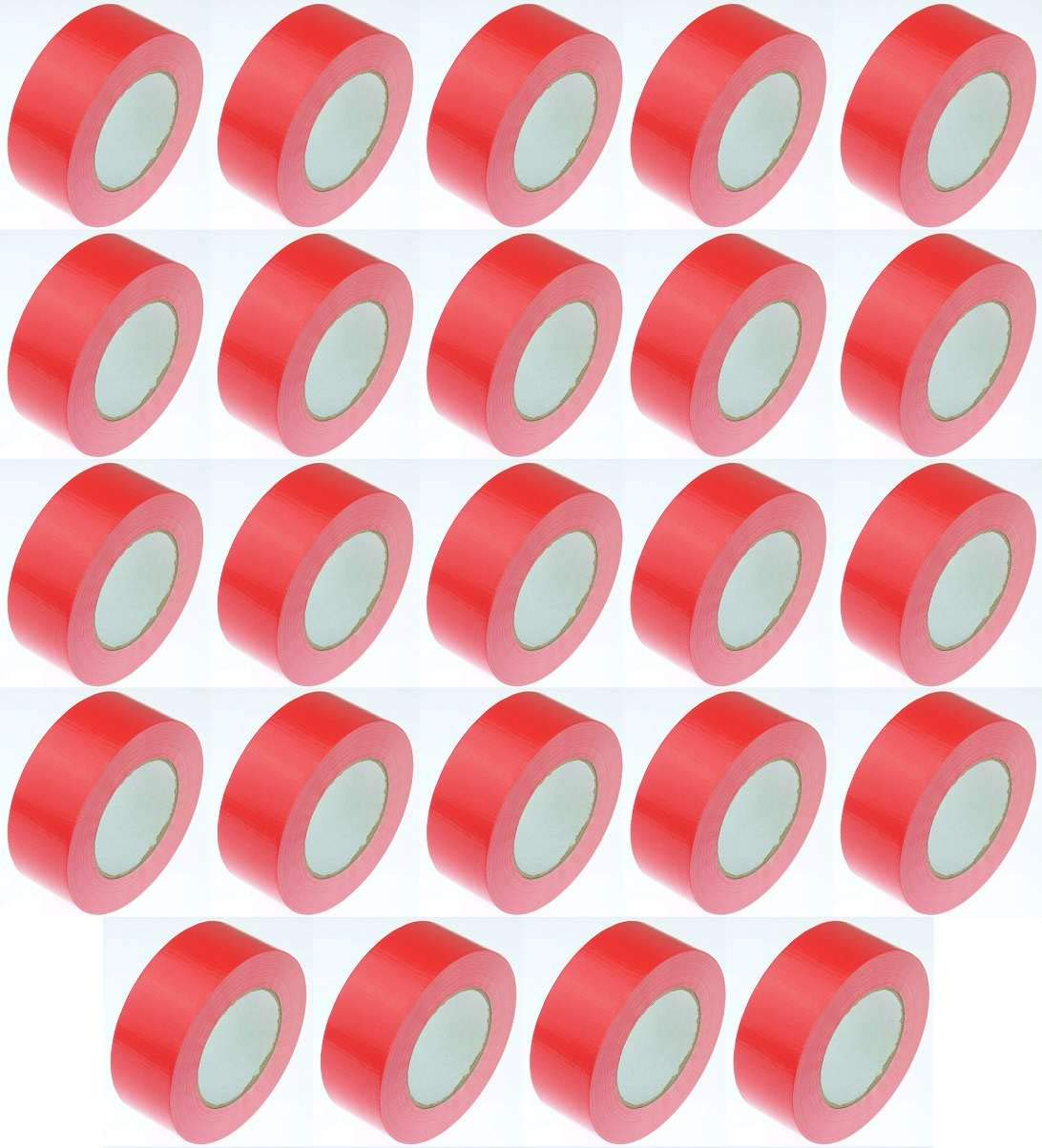 24 Rollen Gewebeband 50 m x 48 mm ROT - Panzerband Steinband Gaffa Tape Reparaturband