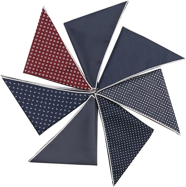 Yarn-dyed Polyester Silk Square Handkerchief Men's Formal Suit Scarf Casual British Collar Chestnut