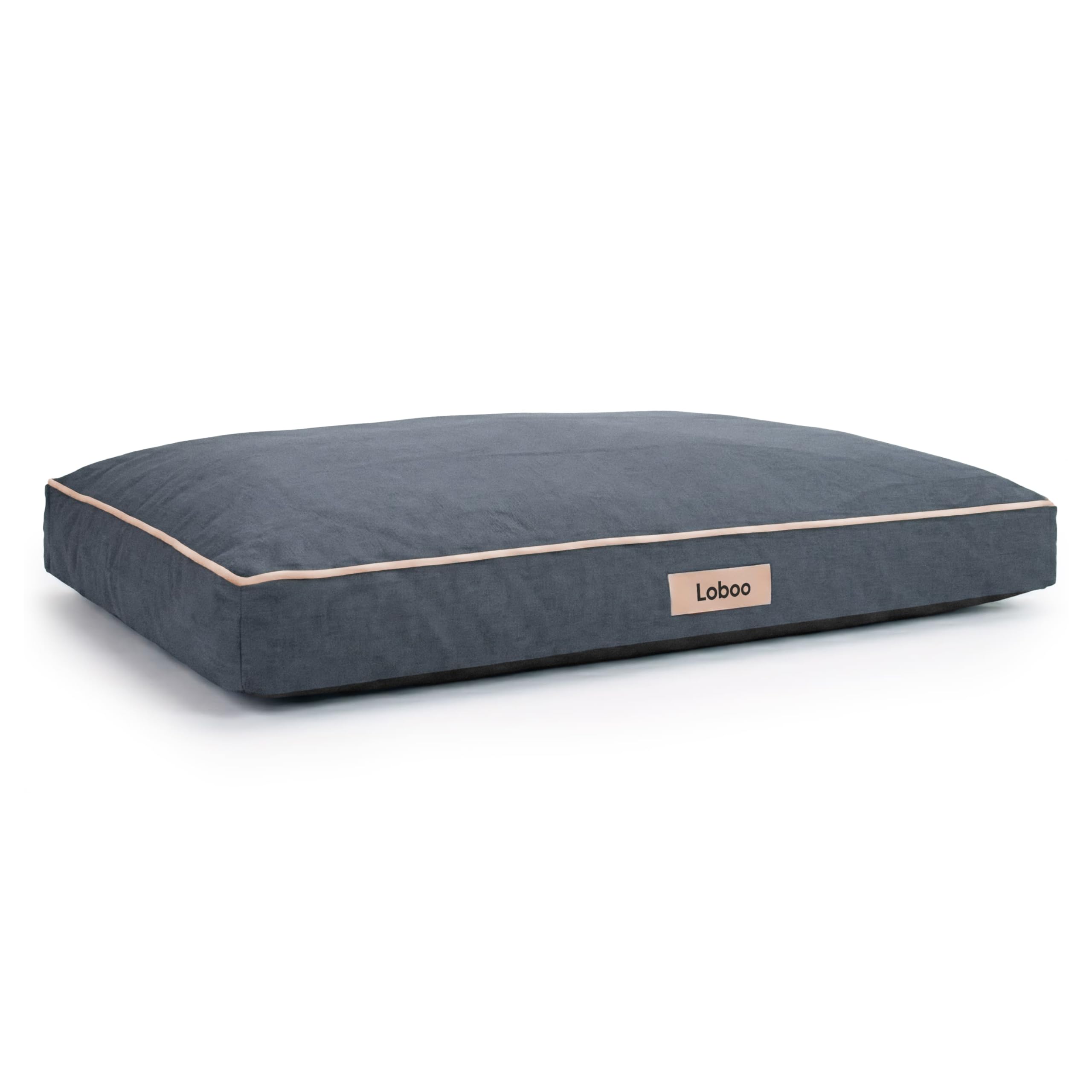 LOBOO Comfort Bed Cuccia Ortopedica per Cani Taglia Media e Gatti 80 x 60 x 12 cm, Cuscino in Memory Foam, Rivestimento Sfoderabile e Lavabile, Materasso Comfort Premium