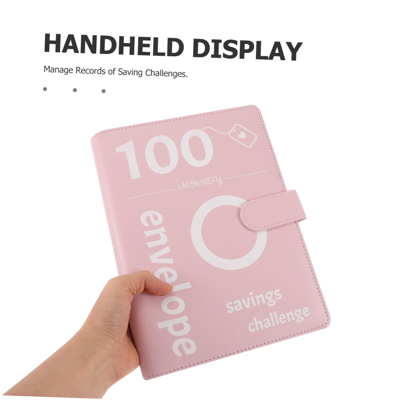 Raccoglitore per Gara Risparmio Denaro Coppie, 4 Set con Buste | Design Pu con Parti in Plastico e Metallo, Buste Trasparenti Incluse, per Gestione Challenge e Note Giornaliere