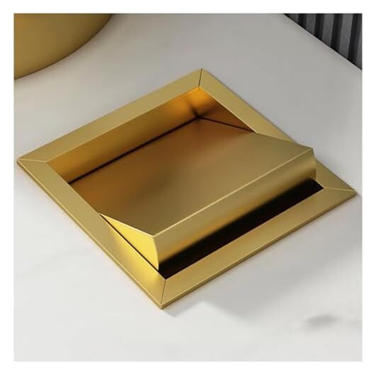 Built-in Countertop Trash Bin Lid， Trash Bin Lid Cover Waste Chute Stainless Steel Garbage(Onecolor,Single lid)