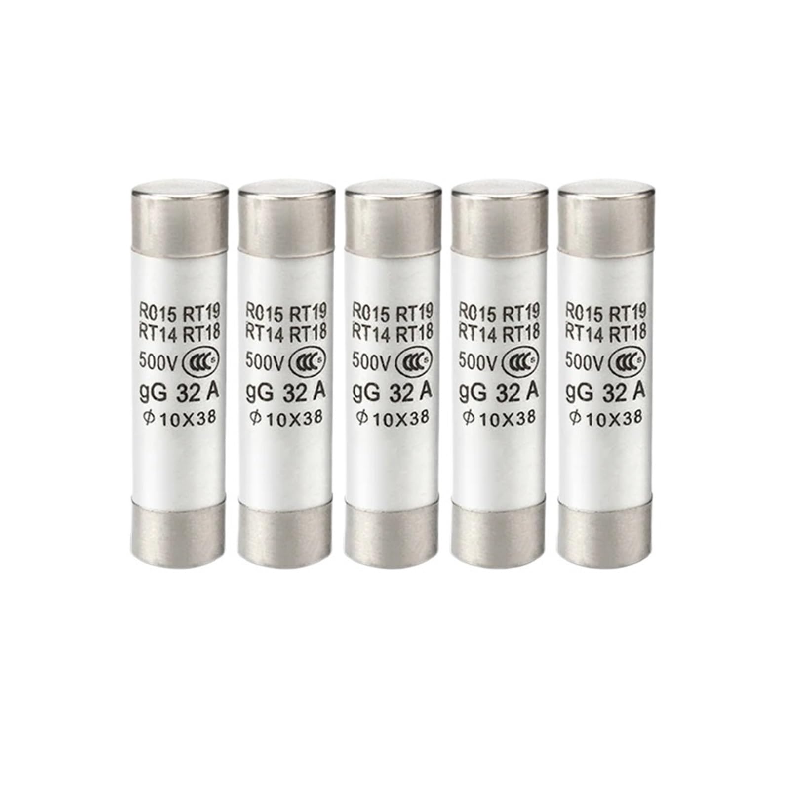Fusible céramique 10x38 haute performance 5A 500V modèle RT14 RT18