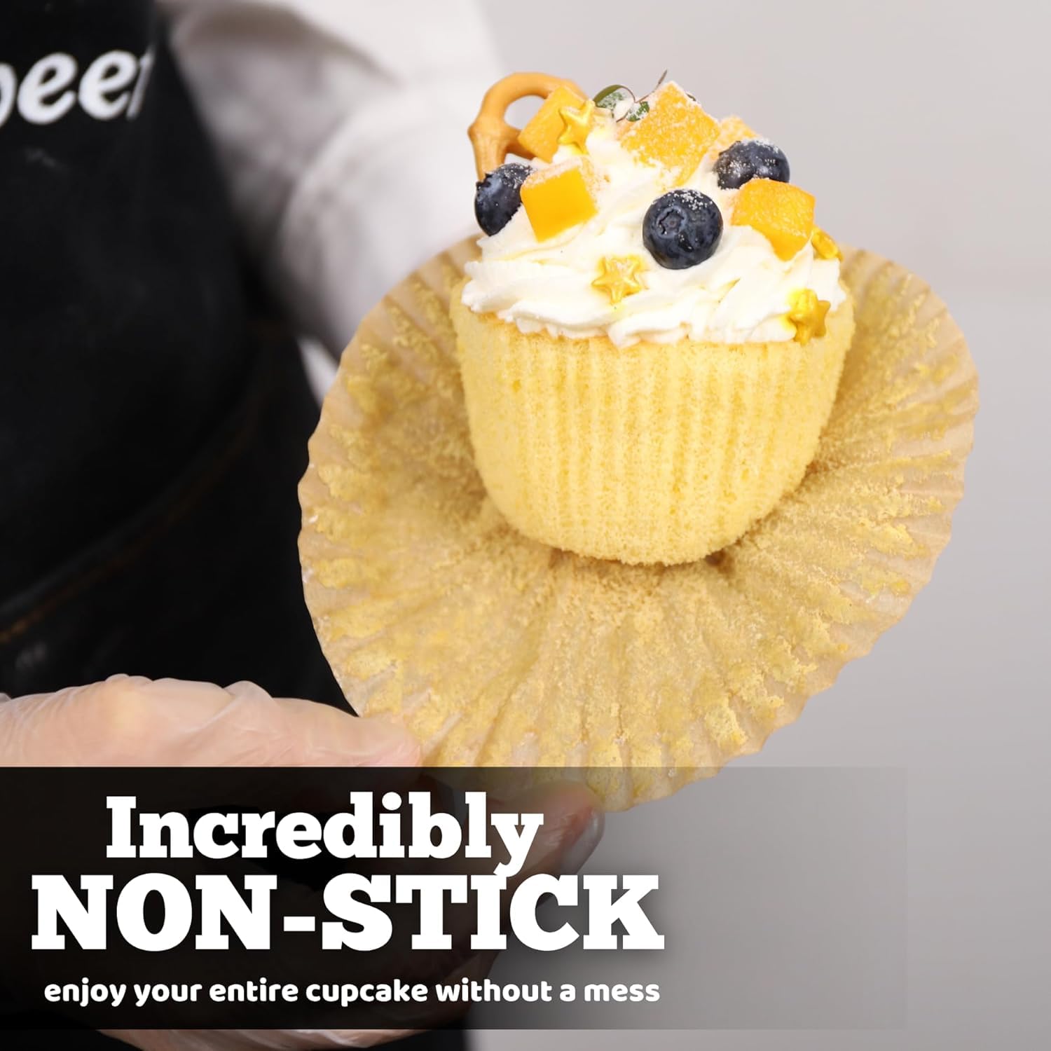 Cupcake-Einlagen zum Backen, 600 braune Jumbo-Muffinförmchen, Dessertbecher, dickes, ungebleichtes Pergamentpapier, Backzubehör, große fettdichte Pfanneneinlagen