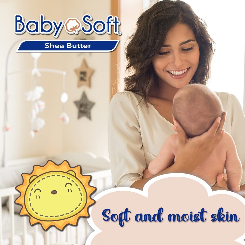Baby Wipes, Baby Soft Shea Butter 8 Flip top packs (448 Wipes Total).