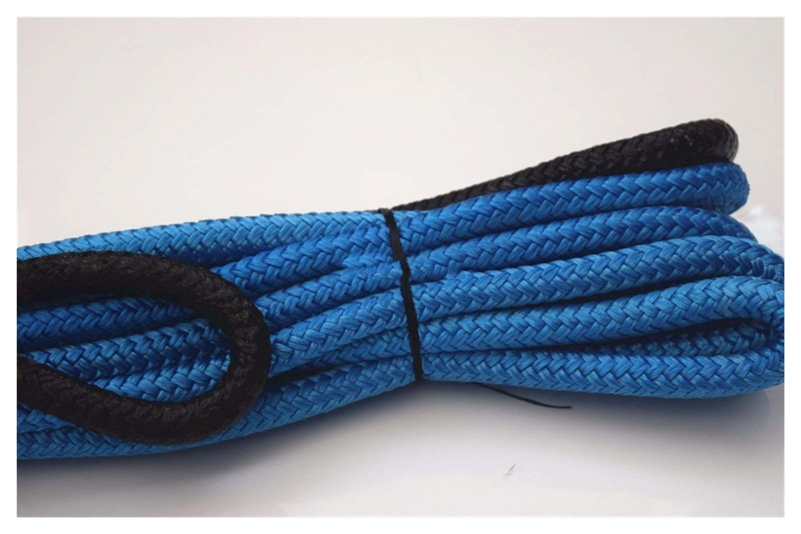 Kit cavo verricello sintetico, Blue 1 / 2inch * corda di recupero cinetica di 20 piedi, corda in nylon doppia intrecciata, corda di energia da 12 mm, corda fuori strada per camion SUV UTV ATV
