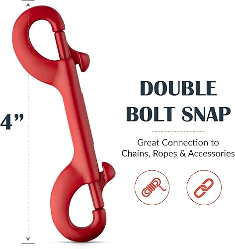 Miniatura 62 de Flourish Gancho a presión de perno de doble cara resistente, acero inoxidable, gancho multiusos de 4 pulgadas con aberturas de 1/2 pulgada, ideal