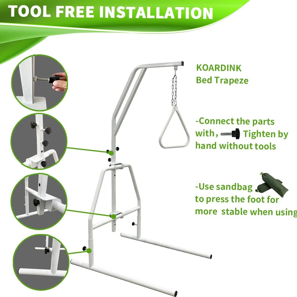 Bed Trapeze, Trapeze Bar For Bed Mobility With 300 LBS Weight Capacity