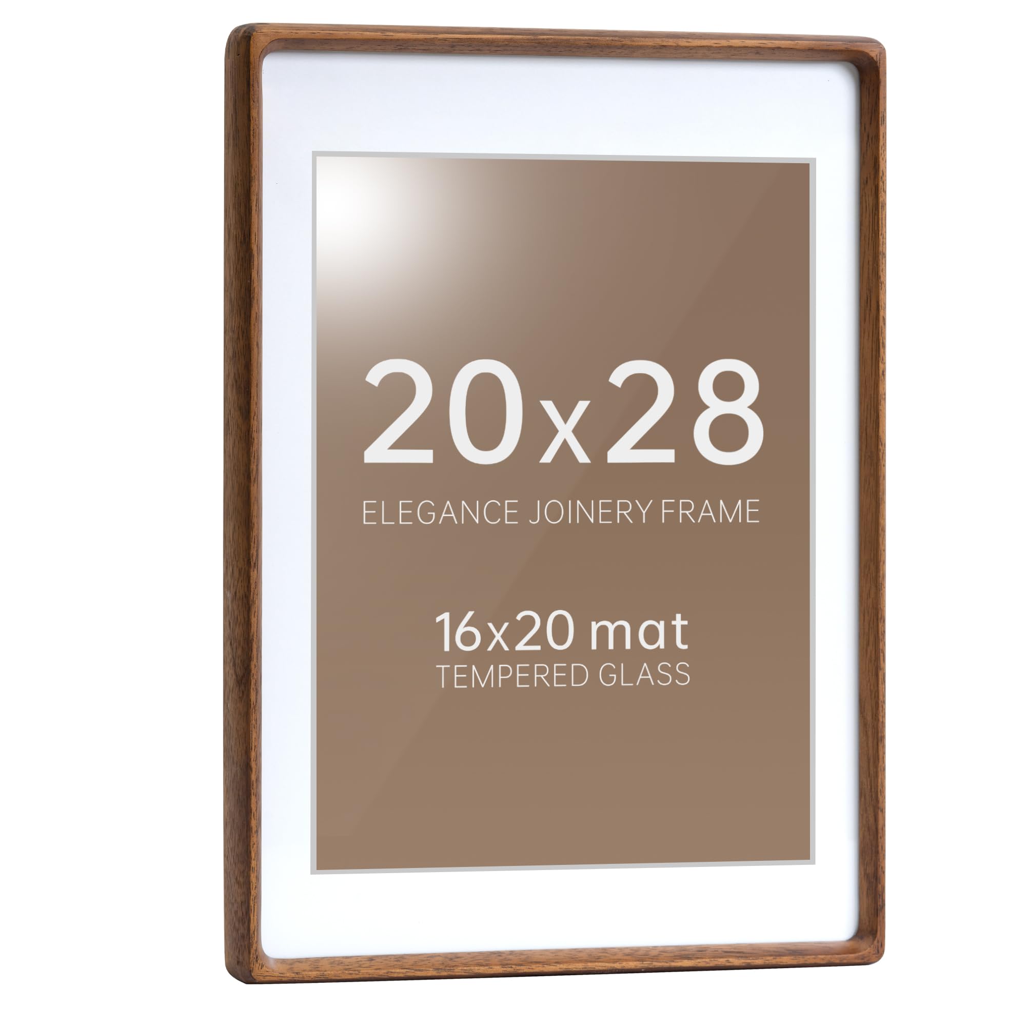 View 1 of 20 x 28 Picture Frame, Display Pictures 16 x 24 with Mat or 20 x 28 Without