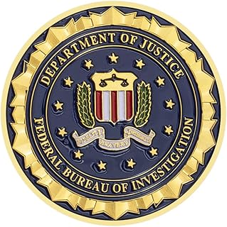 Department of Justice Federal Bureau of Investigation Souvenir Challenge Coin Collectible Coins Commemorative Graduation Gifts Gold Plated