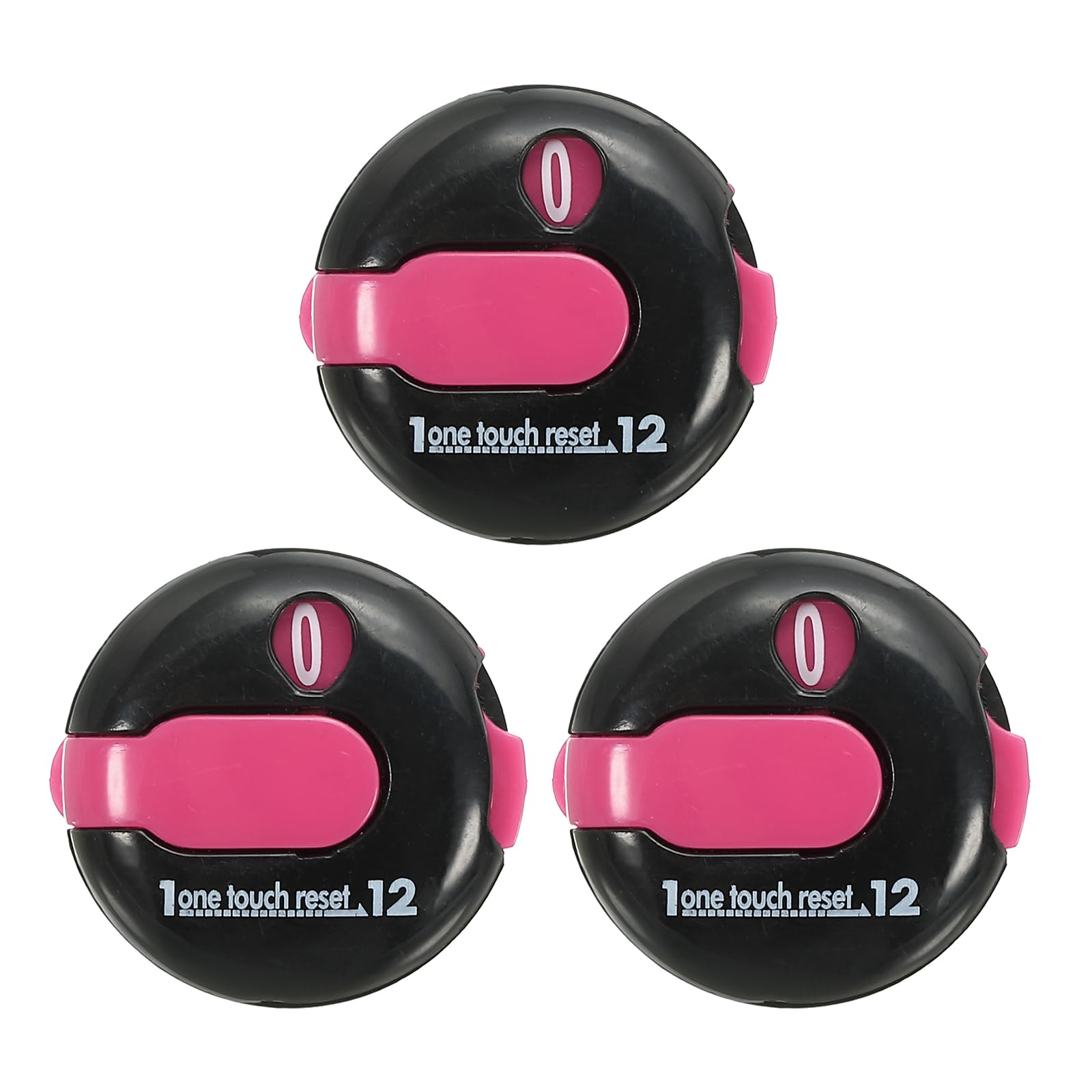 PATIKIL Golf Score Counter, 3 Pack Mini Golf Shot Stroke Attachment Counter Clicker Clip for Golfers Glove Bag Hat Black Red