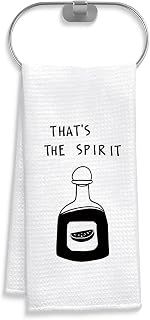 Spirit Alcohol Gifts Kitchen Towels, Minimalist Black White Spirit Bottle Decorative Dish Tea Bar Towels for Kitchen Bar Cart, Alcohol Gifts for Men Women Decor Hand Towels, 16x24 Inch