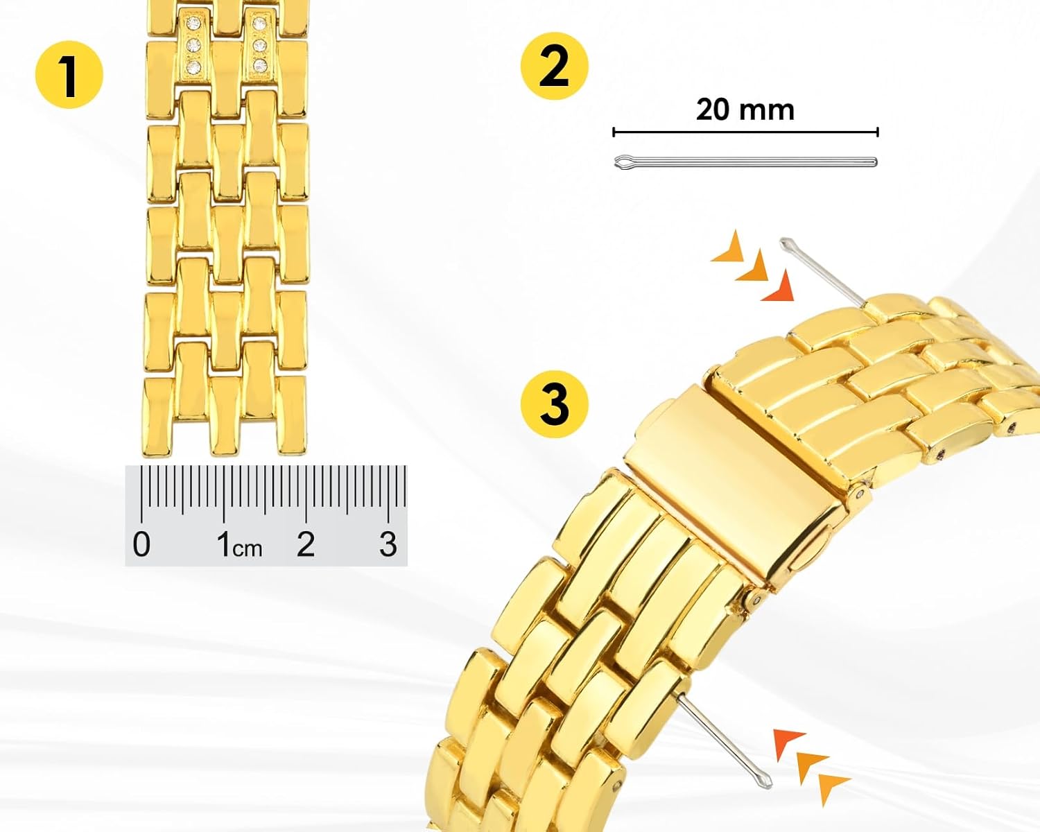 DS.Ddistinctive Style 360 Pieces 6-23mm Watch Band Link Cotter Pins Assortment Stainless Steel Watch Strap Bars Repair Kit for Watchmaker