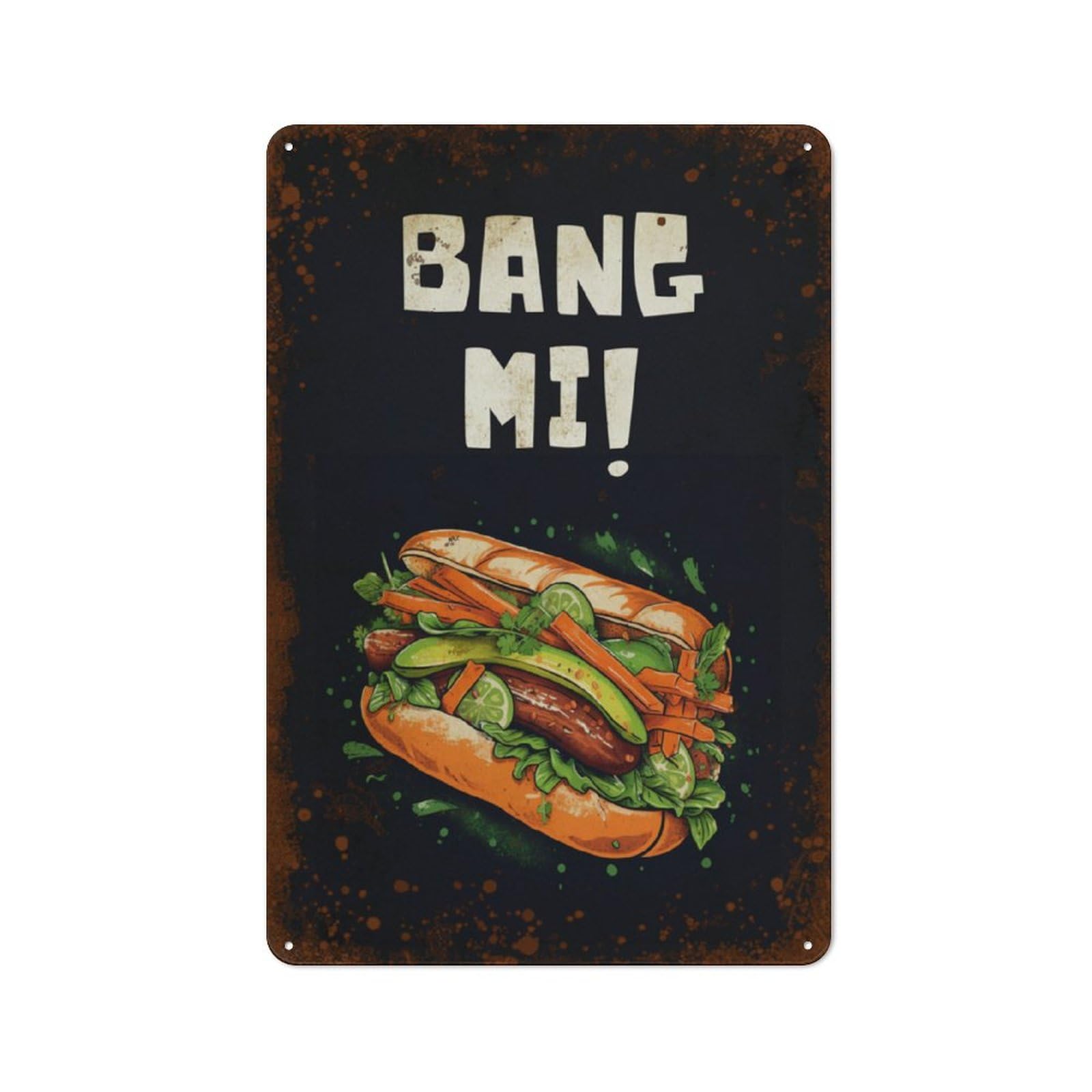 Kwqdozf Style-1 8X12 Inch Bánh Mì Sandwich, Funny Sandwich Home Wall Art Decorationf