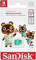 SanDisk Cartão microSDXC™ UHS-I de 512 GB para Nintendo Switch - 512 GB, leitura de 100 MB/s; gravação de 90 MB/s - SDSQXAO-512G-GN3ZN