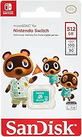 SanDisk Cartão microSDXC™ UHS-I de 512 GB para Nintendo Switch - 512 GB, leitura de 100 MB/s; gravação de 90 MB/s - SDSQXAO-512G-GN3ZN