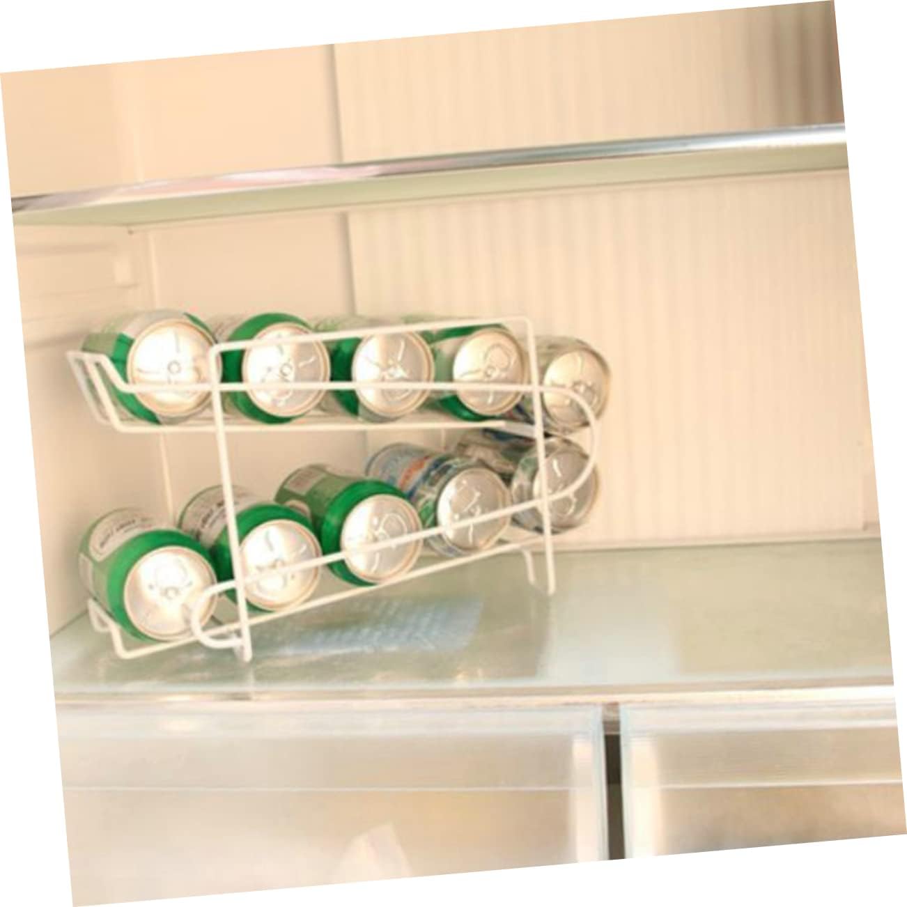 Fridge Soda Can Holder and Beer Rack Portable Organizer for Holds Cans for Kitchen and Bar Use Construction