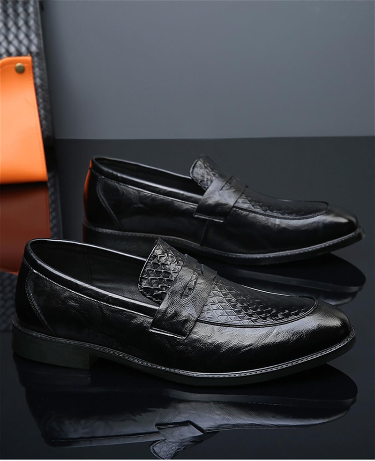 Men's Classic Retro Slip-On Penny Loafers Business Formal Casual Dress Shoes Wedding Tuxedo Leather Shoes - Image 6