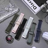 BISONSTRAP Elastyczne paski do zegarka z nylonu, regulowane paski z klamrą, szybkie zapięcie, elastyczne plecione paski z nylonu 16 mm, 18 mm, 19 mm, 20 mm, 22 mm, 20mm, Nylon, Brak kamienia
