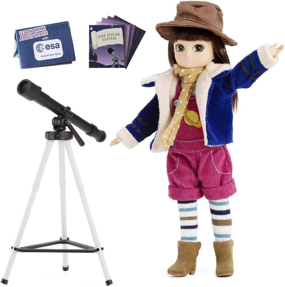 Lottie Star Gazer Space Science Doll with Telescope and Accessories