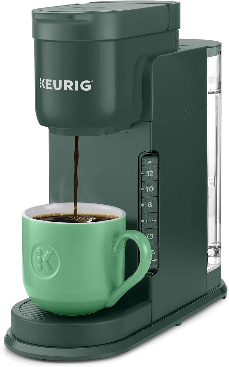 Cafetera K-Cup Pod Keurig K-Express de una sola porción, 3 tamaños de infusión, función de botón fuerte, depósito extraíble de 42 oz, hoja perenne