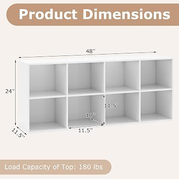 DREAMADE Cube Storage Organizer, 8 Cube Shelf