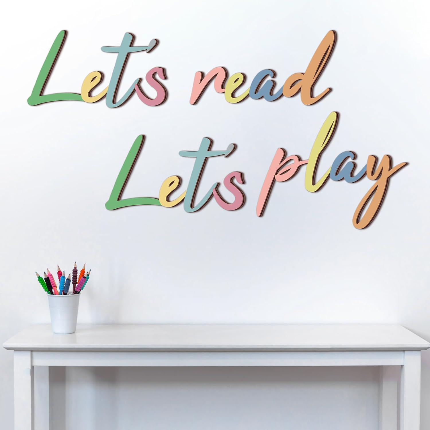 Amazon.com: Memorywuu 1 Set Let's Play Let's Read Sign Reading Nook ...