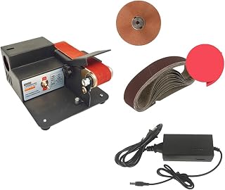 Gem Faceting Grinding Machine Mini Electric Belt Sander DIY Polishing Grinding Machine Knife Sharpener Multifunctional Grinder Cutter Edges Sharpener High Efficiency,Flexible and Convenient