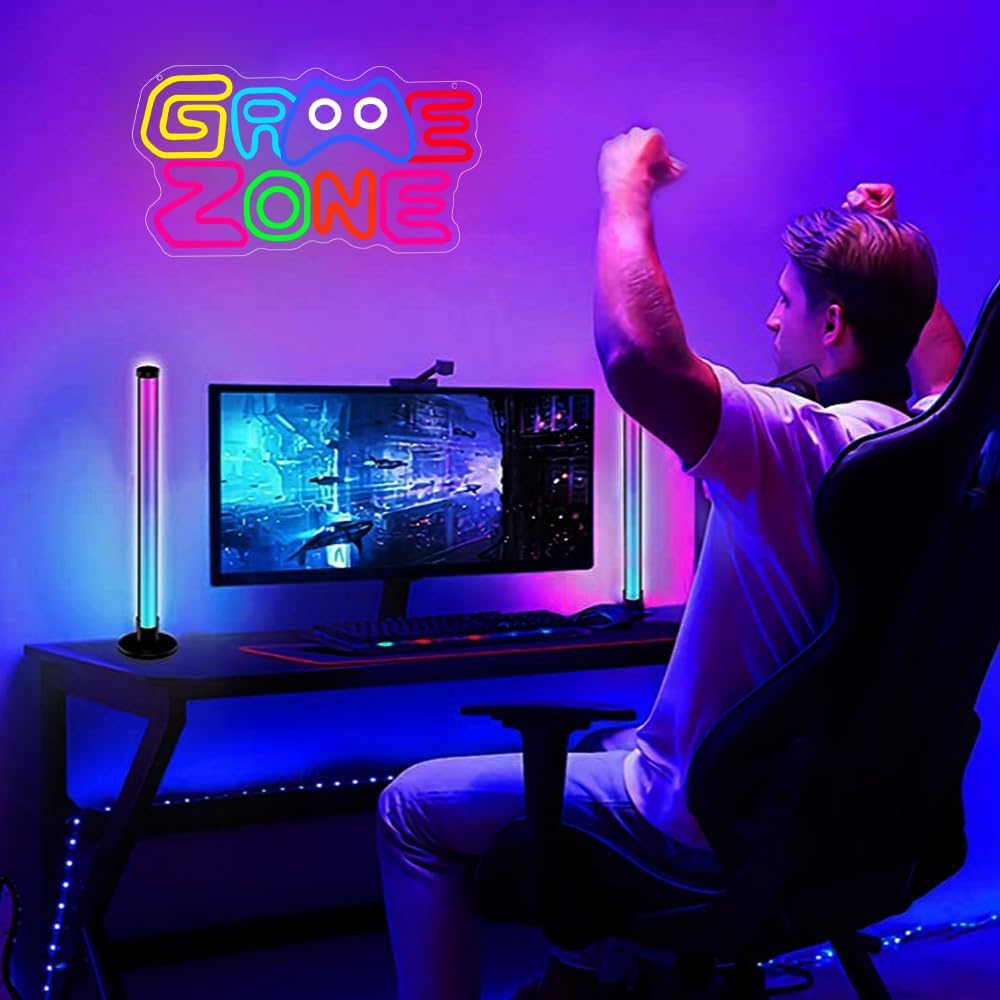 Game Zone Neon Sign, LED Neon Light Sign for Game Gaming Room Wall Decor Gamer Room Led Light Up Sign for Teen Boy Man Cave Birthday Gift Favor Dimmable USB Powered(15.8"*8.6") - Image 6