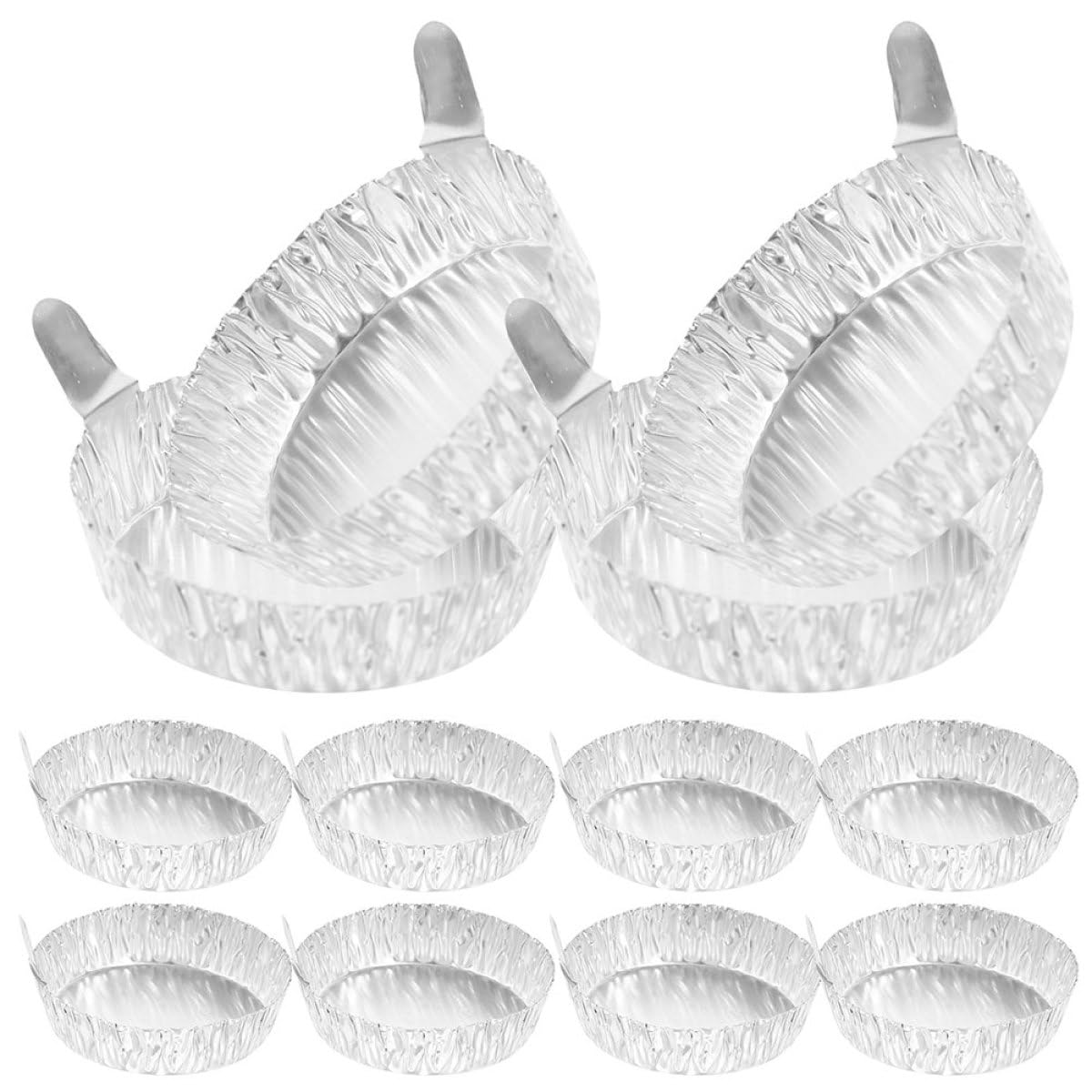 200 Unidades Plato de Pesaje de Aluminio con Asas, Tamaño Mediano 60mm (42ml), Bandejas Pequeñas para Pesar Líquidos y Polvos en Laboratorio, Bandejas de Pesaje Profesionales