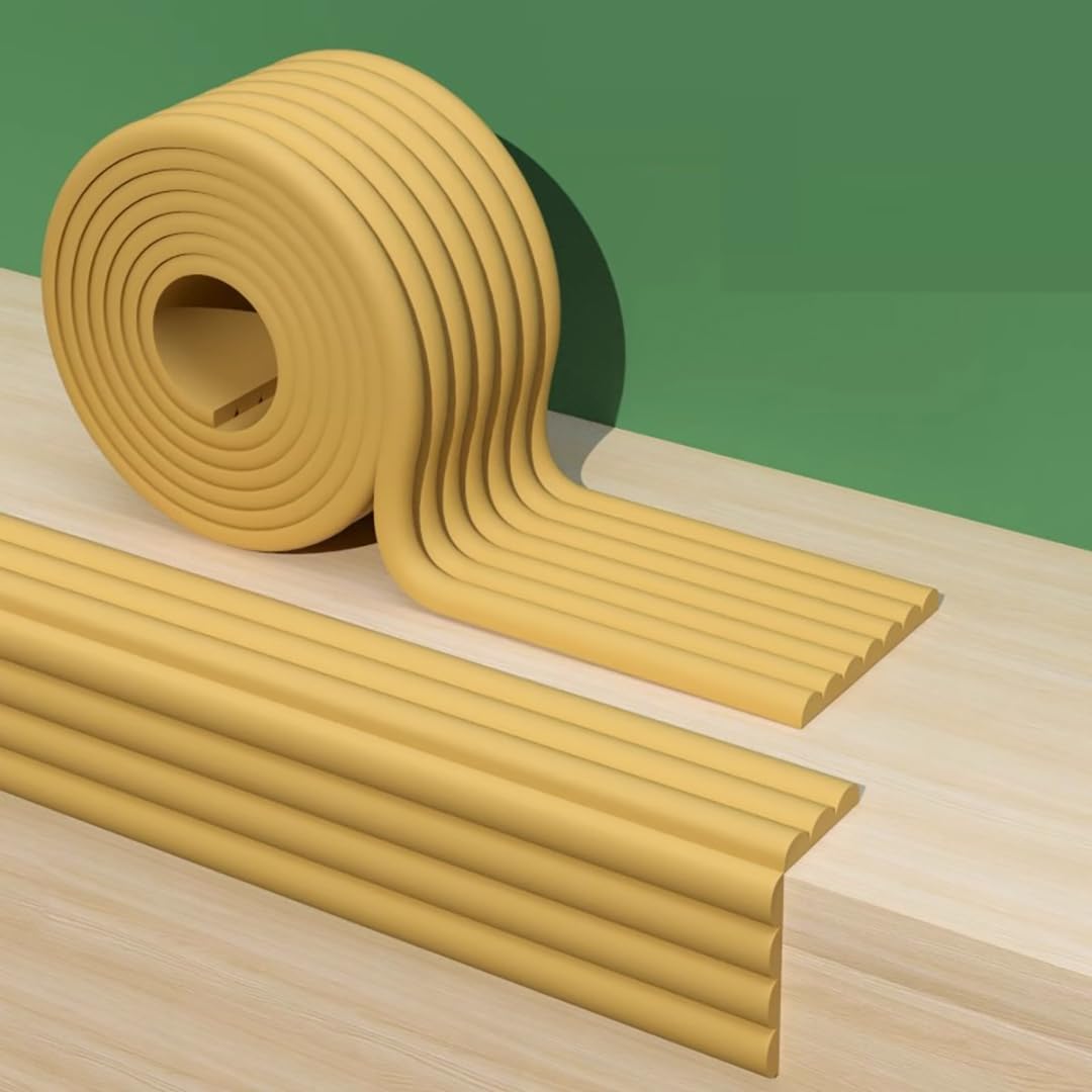 Tianqihao Yellow Wall Corner Guard For Parking Garages, Sponge Edging Anti-Collision Warehouse Corner Guards, 0.8Cm Thick Garage Wall Protector Corner Guard,-2M