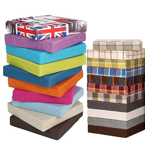QCLUEU Bankauflage Stuhlkissen Sitzkissen für Erkerfenster,Benutzerdefinierte Größe, 3cm/5cm/8cm Dickes Waschbar Abnehmbarem Rutschfestes Sitzkissen für Gartenbänke/Innensofa Cover